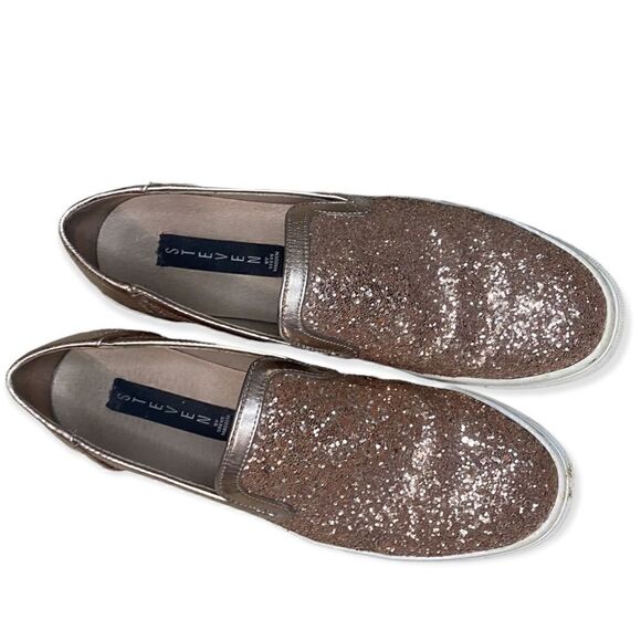 Steve Madden Kenner Rose Gold glitter loafers - Picture 7 of 7